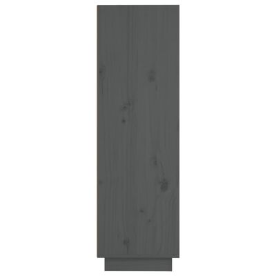 vidaXL Highboard Grau 37x34x110 cm Massivholz Kiefer