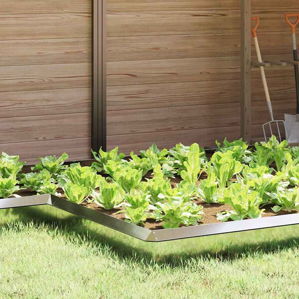 vidaXL Schneckenzaun 4 pcs Silber 13,5 x 13,5 x 25 cm Verzinkter Stahl