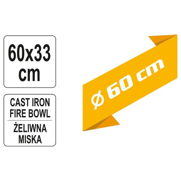 Lund Feuerschale 60 cm Durchmesser Schwarz