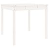 vidaXL Gartentisch Wei&szlig; 82,5x82,5x76 cm Massivholz Kiefer