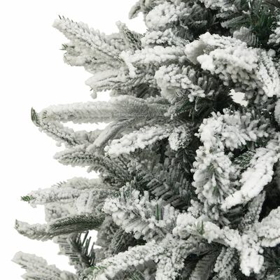 vidaXL Künstlicher Weihnachtsbaum Schnee LEDs & Kugeln 150 cm PVC & PE