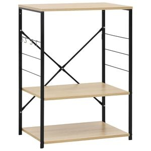 vidaXL Mikrowellenregal Schwarz Eiche 60&times;39,6&times;79,5 cm Holzwerkstoff