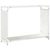 vidaXL Brennholzregal Wei&szlig; 90x28x65 cm Kaltgewalzter Stahl
