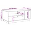 vidaXL Couchtisch Altholz-Optik 102x55x43 cm Holzwerkstoff