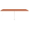 vidaXL Standmarkise Manuell Einziehbar 600x350 cm Orange/Braun