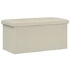 vidaXL Klappbare Aufbewahrungsbank Wei&szlig; 180 kg 80 L 77 x 38 x 38 cm