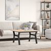 vidaXL Couchtisch Y-Gestell 80x80x45,5cm Massivholz Kiefer & Stahl