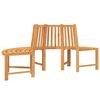 vidaXL Baumbank Halbrund &Oslash;201 cm Massivholz Teak