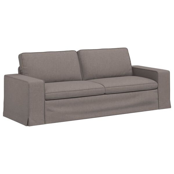 vidaXL Sofa Taupe Gesamtabmessungen: 222 x 80 x 82 cm (B x T x H) Samt