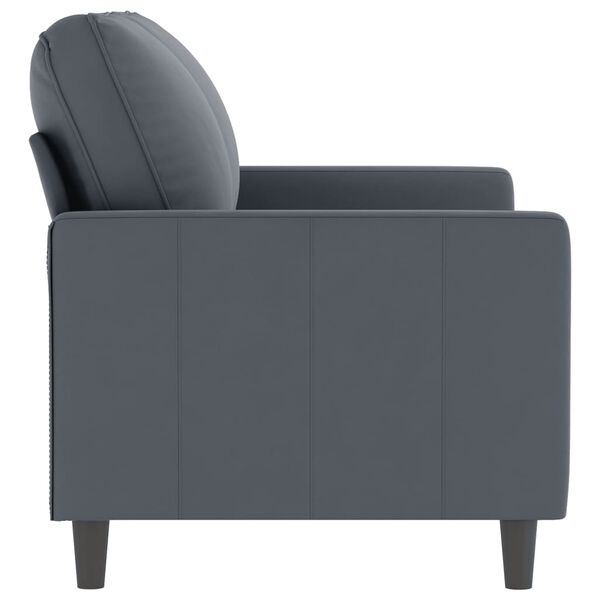 vidaXL 2-Sitzer-Sofa Dunkelgrau 120 cm Samt