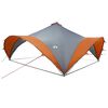 vidaXL Party-Zelt mit Dach Grau und Orange 600 x 600 x 400 cm