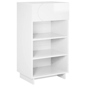 vidaXL Schuhschrank 48 x 38 x 87,5 cm Holzwerkstoff Hochglanz Wei&szlig;