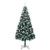 vidaXL Künstlicher Weihnachtsbaum mit 300 LEDs mit Ständer Grün 210 cm