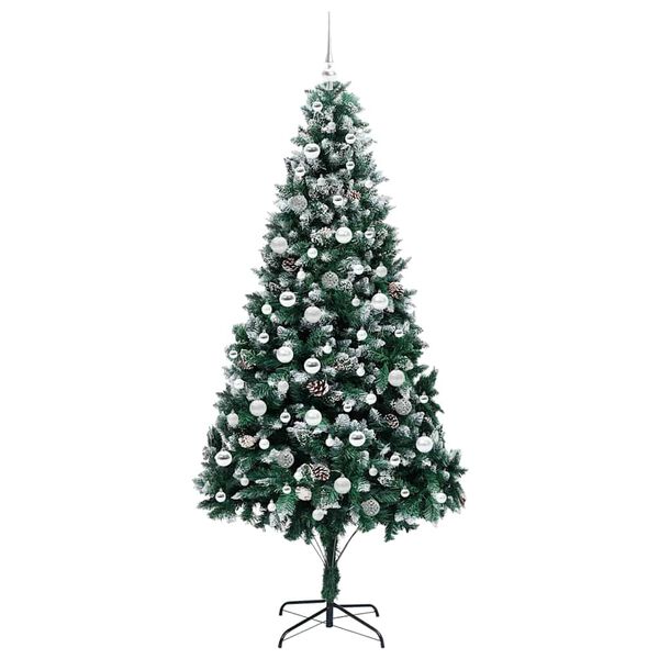 vidaXL Künstlicher Weihnachtsbaum mit 300 LEDs mit Ständer Grün 210 cm