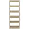 vidaXL B&uuml;cherregal/Raumteiler Sonoma-Eiche 60x30x166 cm Holzwerkstoff