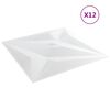 vidaXL Wandpaneele Stern 12 pcs Wei&szlig; Stern 50 x 50 cm XPS Schaum