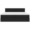 vidaXL Aufbewahrungsbett mit Matratze Schwarz 200 x 200 cm Kunstleder
