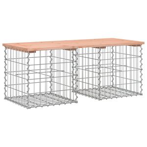 vidaXL Gartenbank aus Gabionen 103x44x42 cm Massivholz Douglasie