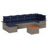 vidaXL Gartensofa-set 8 stk. Grau Poly-Rattan