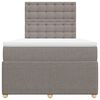 vidaXL Boxspringbett mit Matratze Taupe 120x190 cm Stoff