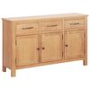 vidaXL Sideboard Braun 112 x 33,5 x 70 cm Massivholz Eiche