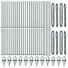 vidaXL Zaunpfosten Sonstiges 52 pcs Grau 3,2 x 3,2 x 70 cm Stahl