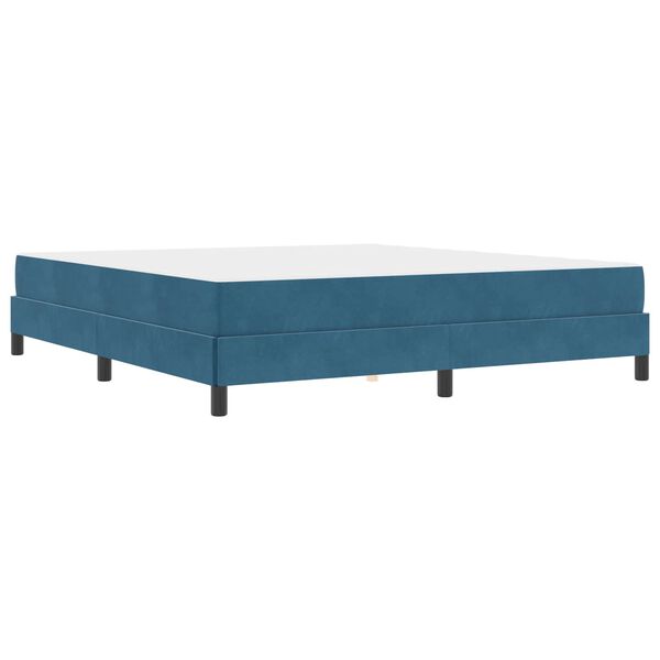 vidaXL Boxspringbett mit Matratze Dunkelblau 180 x 200 cm Stoff