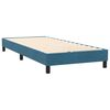 vidaXL Boxspringbett mit Matratze Dunkelblau 100x220 cm Samt