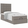 vidaXL Ottoman-Bett mit Matratze Taupe 90x200 cm Stoff