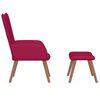 vidaXL Relaxsessel mit Hocker Weinrot Samt