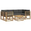 vidaXL Outdoor-Sofagarnitur mit Kissen 7 pcs Wei&szlig; und Anthrazit
