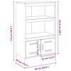 vidaXL Highboard Rosa 68x39x113 cm Stahl