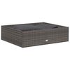 vidaXL 2-tlg. Garten-Lounge-Set mit Auflagen Poly Rattan Grau