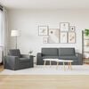 vidaXL Sofa Set 2 pcs Dunkelgrau 182 x 80 x 82 cm Stoff