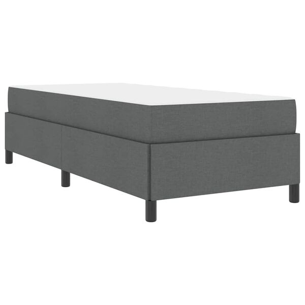 vidaXL Boxspringbett Dunkelgrau 90 x 190 cm Stoff