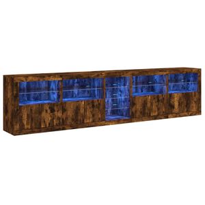 vidaXL Sideboard mit LED-Leuchten R&auml;uchereiche 283x37x67 cm