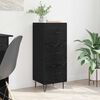 vidaXL Sideboard Schwarz Eichen-Optik 34 x 34,5 x 90 cm Holzwerkstoff