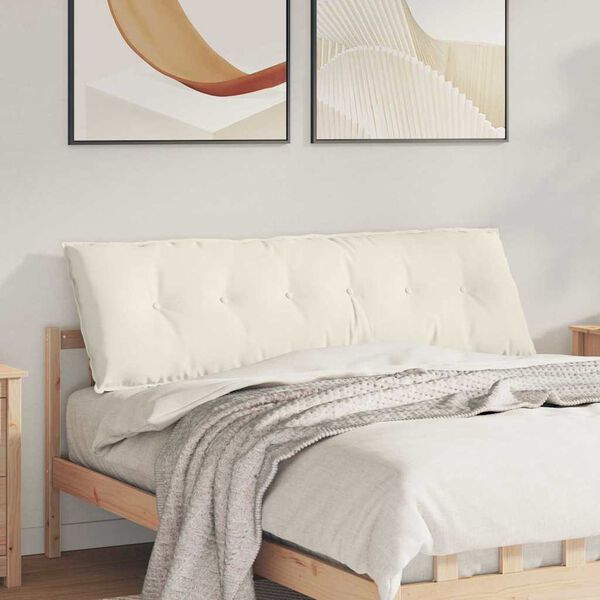 vidaXL R&uuml;ckenkissen Creme 160 x 50 cm Cordstoff