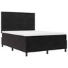vidaXL Boxspringbett mit Matratze Schwarz 140 x 190 cm Stoff
