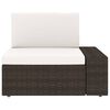 vidaXL 10-tlg. Garten-Lounge-Set Poly Rattan Braun