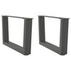 vidaXL Couchtischbeine V-Form 2 St&uuml;ck Anthrazit 60x(30-31,3) cm Stahl