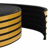 vidaXL Selbstklebende Fensterdichtung Schwarz 15 x 8 mm 25 m