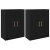 vidaXL Wandschrank 2 stk. Schwarz Eichen-Optik 69,5 x 34 x 90 cm