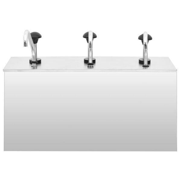 vidaXL Saucen-Spender Edelstahl 3 x 3,5 L