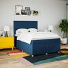 vidaXL Boxspringbett mit Matratze Blau 160x200 cm Stoff