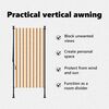vidaXL Au&szlig;enrollo Orange und Wei&szlig; 120x270 cm Stoff und Stahl