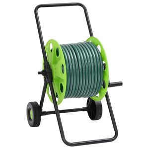vidaXL Schlauchwagen mit Schlauchanschluss-Set 0,5" 30 m PVC Gr&uuml;n