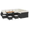 vidaXL Gartensofa-set 13 stk. Schwarz Poly-Rattan