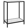vidaXL Konsolentisch Wei&szlig; 60x35x75 cm Hartglas