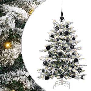 vidaXL K&uuml;nstlicher klappbarer Weihnachtsbaum Wei&szlig; 120 cm PE und PVC
